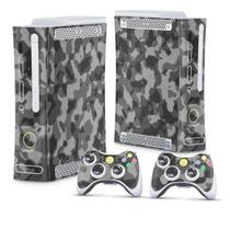 Adesivo Compatível Xbox 360 Fat Arcade Skin - Camuflagem Cinza