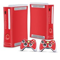 Adesivo Compatível Xbox 360 Fat Arcade Skin - Fibra De Carbono Vermelho