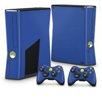 Adesivo Compatível Xbox 360 Slim Skin - Azul Escuro - Pop Arte Skins