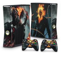 Adesivo Compatível Xbox 360 Slim Skin - Ghost Rider - Motoqueiro Fantasma B