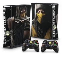 Adesivo Compatível Xbox 360 Slim Skin - Mortal Kombat X Scorpion