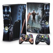 Adesivo Compatível Xbox 360 Slim Skin - Star Wars The Force Unleashed - Pop Arte Skins