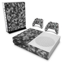 Adesivo Compatível Xbox One S Slim Skin - Camuflagem Cinza