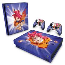 Adesivo Compatível Xbox One X Skin - Dragon Ball Super Goku