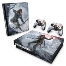 Adesivo Compatível Xbox One X Skin - Rise Of The Tomb Raider