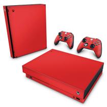 Adesivo Compatível Xbox One X Skin - Vermelho