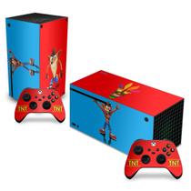 Adesivo Compatível Xbox Series X Horizontal Skin - Crash Bandicoot