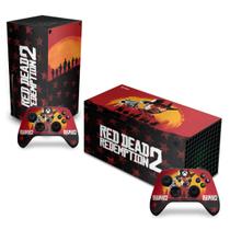 Adesivo Compatível Xbox Series X Horizontal Skin - Red Dead Redemption 2