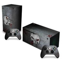 Adesivo Compatível Xbox Series X Horizontal Skin - The Punisher Justiceiro - Pop Arte Skins