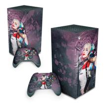 Adesivo Compatível Xbox Series X Skin - Arlequina Harley Quinn - Pop Arte Skins