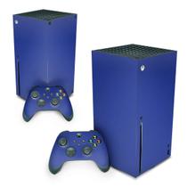 Adesivo Compatível Xbox Series X Skin - Azul Escuro - Pop Arte Skins