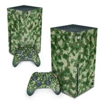 Adesivo Compatível Xbox Series X Skin - Camuflado Verde