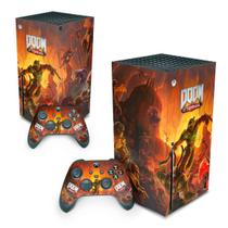 Adesivo Compatível Xbox Series X Skin - Doom Eternal - Pop Arte Skins