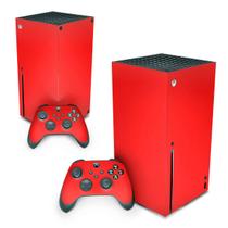 Adesivo Compatível Xbox Series X Skin - Vermelho - Pop Arte Skins