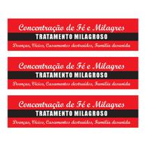 Adesivo Concentração de Fé e Milagres 20X5 CM - 100 Unidades de Papel Adesivo Brilho - no-brand