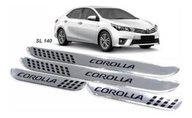 Adesivo Corolla Soleira Cromada Resinada 2015 2016 2017 2018