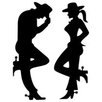 Adesivo Cowboy e Cowgirl SV2004 - Preto