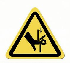 Adesivo Crush Hazard Warning Sign, PVC autoadesivo, 10x10cm Adesivo Crush Hazard Warning Sign, PVC autoadesivo, 10x10cm