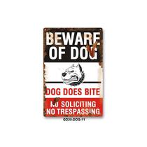 Adesivo de advertência Beware of Dog Does Bite PVC transparente, 10 unidades