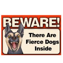 Adesivo de advertência Beware of Fierce Dogs, decalque de vinil, 10 unidades Adesivo de advertência Beware of Fierce Dogs, decalque de vinil, 10 unidades