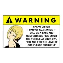Adesivo de advertência para carro Saeko Driv, 10 unidades/lote, decalque de vinil Adesivo de advertência para carro Saeko Driv, 10 unidades/lote, decalque de vinil