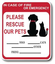 Adesivo de Alerta de Resgate de Pets para Janela 5 Polegadas Porta da Frente Adesivo de Alerta de Resgate de Pets para Janela 5 Polegadas Porta da Frente