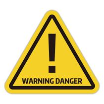 Adesivo de aviso Danger Sign, 20 unidades/lote, vinil de PVC de 15 x 15 cm