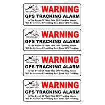 Adesivo de aviso de alarme de rastreamento GPS, 4 peças, autoadesivo