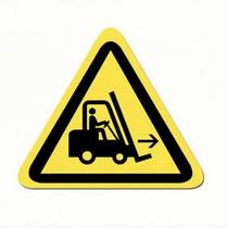 Adesivo de aviso: empilhadeira, PVC autoadesivo, 10 x 10 cm, 10 unidades