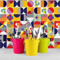 Adesivo de Azulejo 15x15 para Cozinha Colorido Retrô 36un - Quartinhos