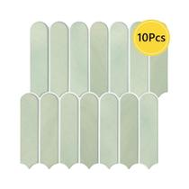 Adesivo De Azulejo 3D Em Forma De Escama De Peixe Verde 30x30cm, Autoadesivo, Resistente À Água E a