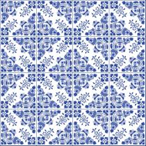 Adesivo de Azulejo Azul Alva 10x10 cm com 50un Adesivo de Azulejo Azul Alva 10x10 cm com 50un