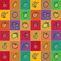 Adesivo de Azulejo Cozinha Frutas Coloridas 10x10cm 200un - Quartinhos
