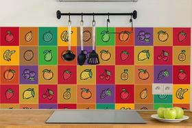 Adesivo de Azulejo Cozinha Frutas Coloridas 20x20 cm 24un - Quartinhos
