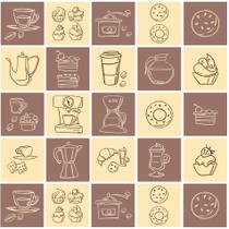 Adesivo de Azulejo Cozinha Hora do Café 10x10cm com 50un