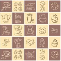 Adesivo de Azulejo Cozinha Hora do Café 20x20cm com 24un