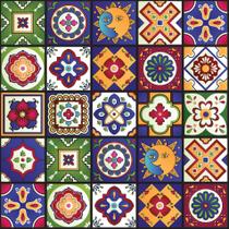 Adesivo de Azulejo Cozinha Mexicano 20x20cm 12un Adesivo de Azulejo Cozinha Mexicano 20x20cm 12un