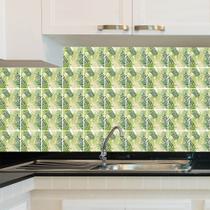 Adesivo de Azulejo - Folhas - 20cm x 20cm - 24un - 066Azme