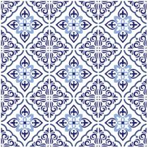 Adesivo de Azulejo Hidráulico Azul Clássico 20x20cm 48un - Quartinhos