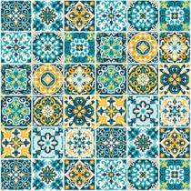 Adesivo de Azulejo Hidráulico Rococó 20x20cm com 48un Adesivo de Azulejo Hidráulico Rococó 20x20cm com 48un
