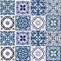 Adesivo de Azulejo - Ladrilho Hidráulico - 15cm x 15cm - 16un - 385Azme