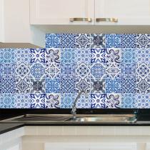 Adesivo de Azulejo - Ladrilho Hidráulico - 15cm x 15cm - 24un - 049Azpe