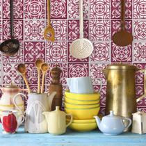 Adesivo de Azulejo Vermelho Santa Maria 10x10 cm 100un