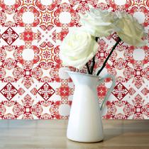 Adesivo de Azulejo Vermelho Santana 10x10 cm com 100un