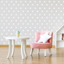 Adesivo de Bolinhas em Rosa Bebê Clarinho 144un Cobre 3m² Adesivo de Bolinhas em Rosa Bebê Clarinho 144un Cobre 3m²