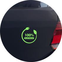 Adesivo de Carro 100% Elétrico - Cor Verde Claro