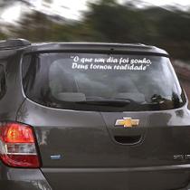 Adesivo De Carro 47cm - O que um dia foi sonho, Deus tornou realidade - Branco - Parabrisa, Lataria, Vidro Adesivo De Carro 47cm - O que um dia foi sonho, Deus tornou realidade - Branco - Parabrisa, Lataria, Vidro