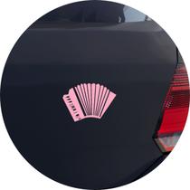 Adesivo de Carro Acordeão Sanfona - Cor Rosa Claro