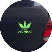Adesivo de Carro Alkohol Bebidas e Drinks - Cor Verde Claro