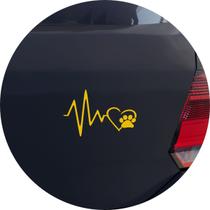 Adesivo de Carro Amor por Animais - Cor Amarelo